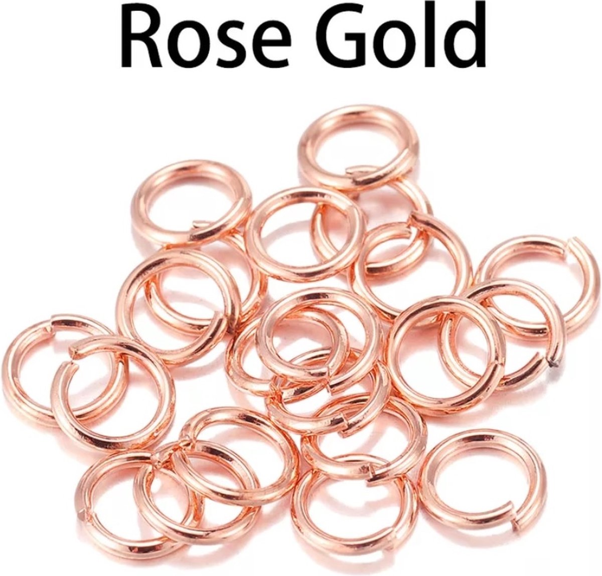 Hobby Sieraden maken| 50 stuks | Rose Gold |4 mm| Jumping Ring. | Oogjes | Ringetjes | RVS | sluiting